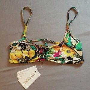 ILHA De Coco Wildflower Caged Thong Top